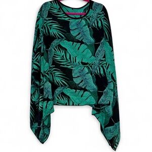 Tropical Leaf Print blouse